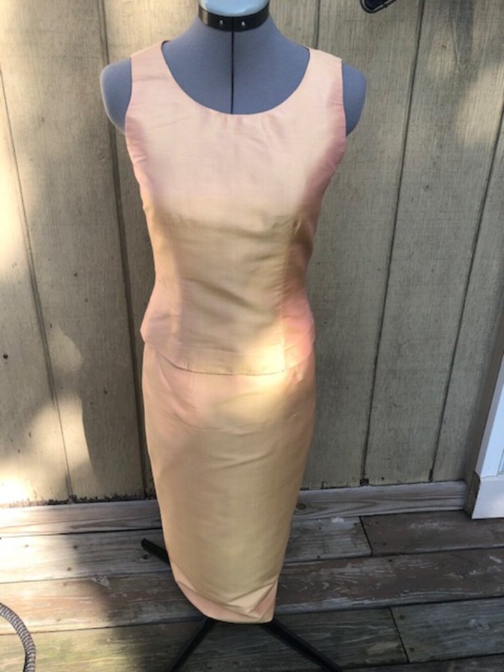 Handmade 3 piece Lined 100% Imported  Silk Petite Women's Pencil Skirt Set